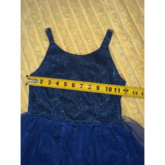 Girls Royal Blue Dress Maxi Long Share Over A Mini Dress XtraOrdinary Size 7 - Picture 12 of 12